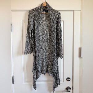 Milano Gray and White Women's Cardigan